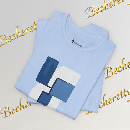 Abstract Wave Short Sleeve Tee - Art Minimalist Becheretty - Perfect for Art Lovers -Casual Wear