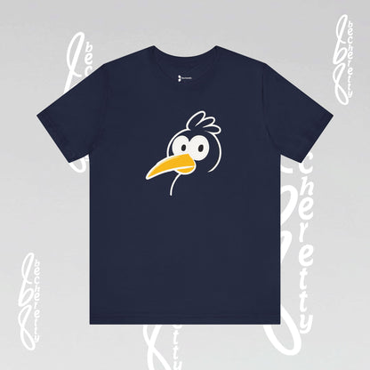 Artistic Minimalist Graphic Becheretty T-shirt - Inspired by a child's drawing - Every Mind Can Fly - Celebrating Neurodiversity.