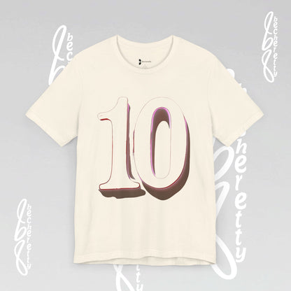Number 10 - Graphic Unisex Tee - Becheretty Minimalist Style - Everyday Comfort, Sports Lovers