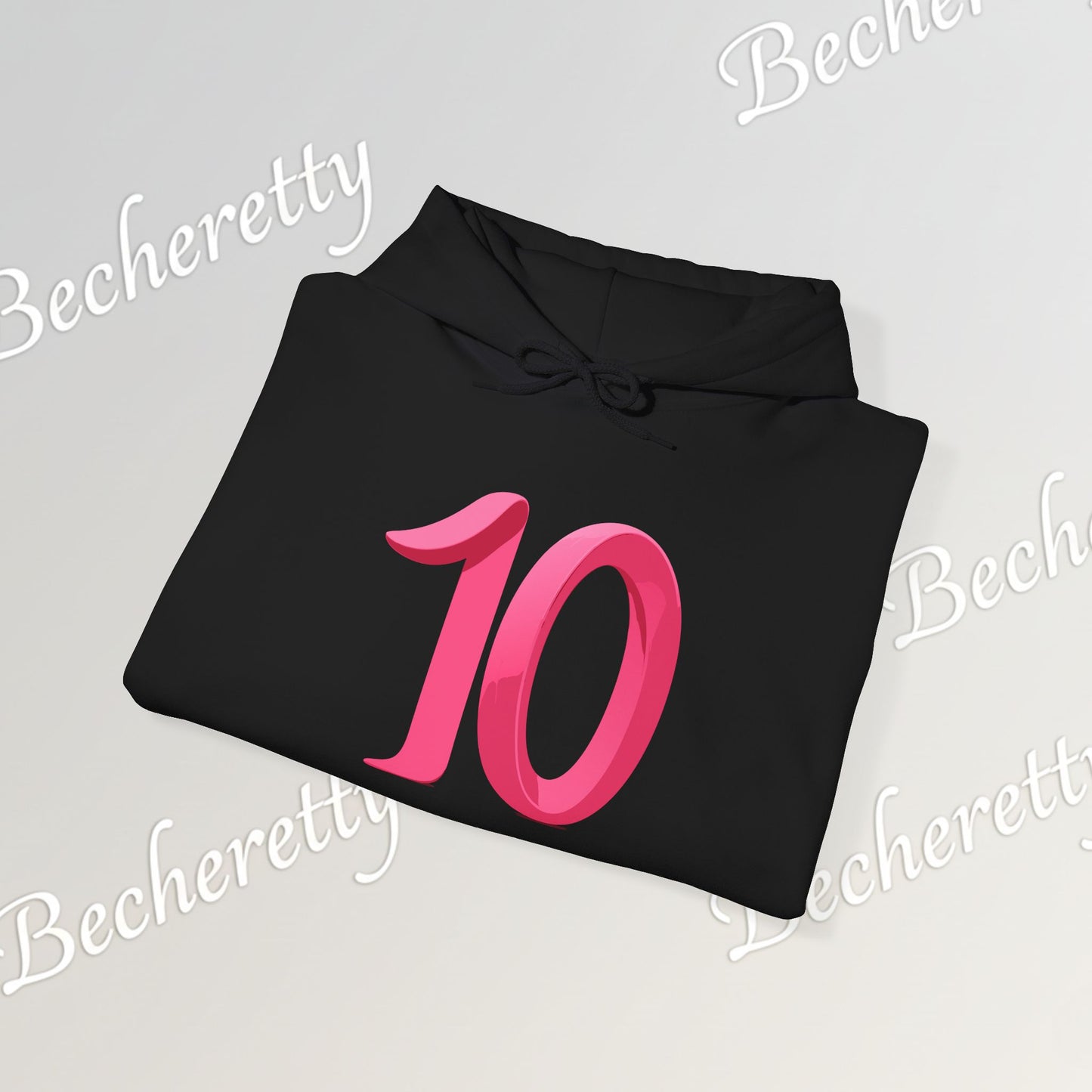 The "Perfect 10" Signature Hoodie - Art Minimalist Becheretty - Perfect balance between soft aesthetics and high-impact style.