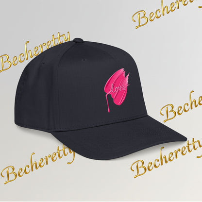 Pink Brushstroke Baseball Cap - Art Graphic Becheretty - Artistic Energy for Art Lovers