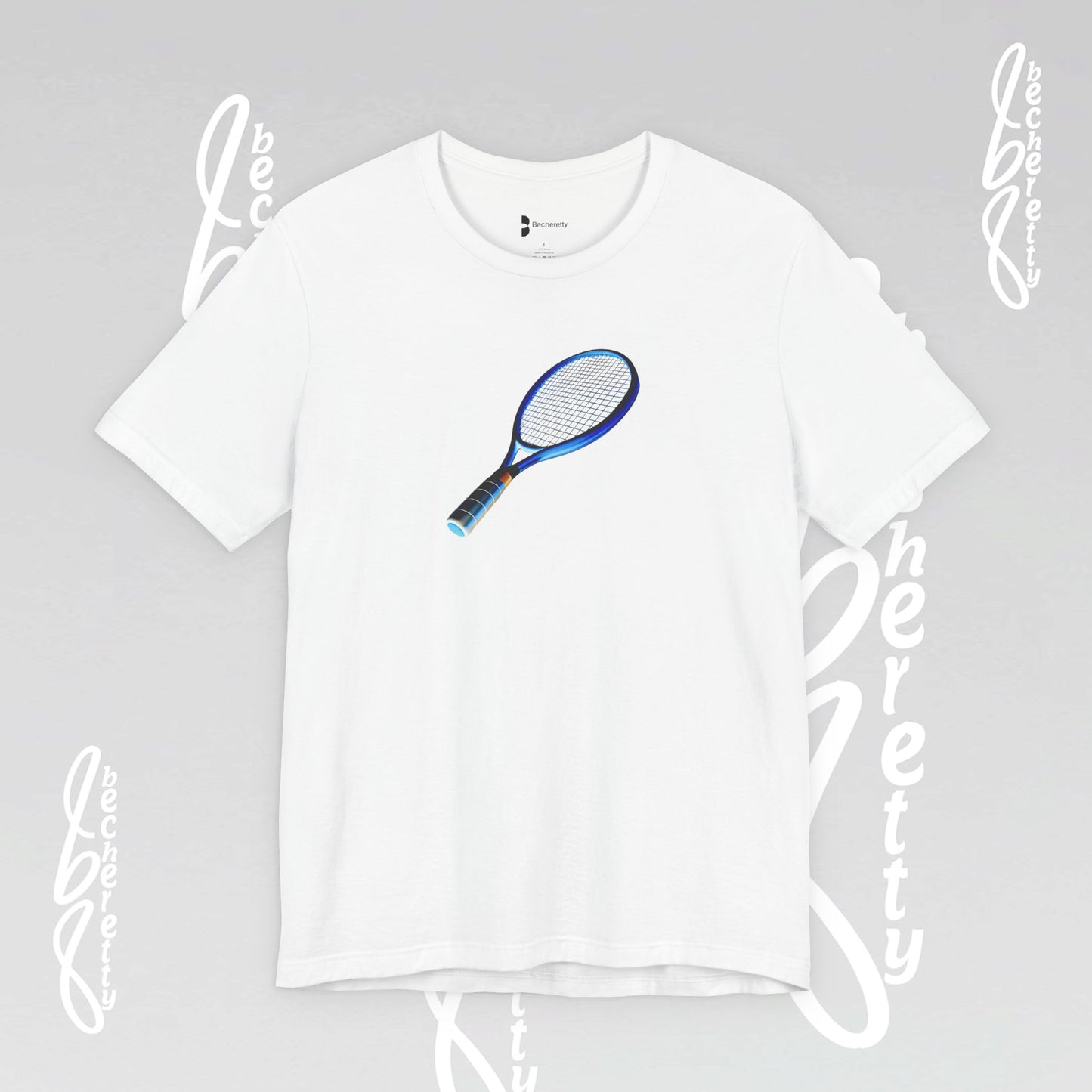 Vintage Tennis Racket - Art Graphic T'Shirt Becheretty - Tennis Enthusiasts - Casual Wear