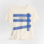 Abstract Blue Brushstroke Tee — 'Becheretty' Minimalist Graphic T-Shirt