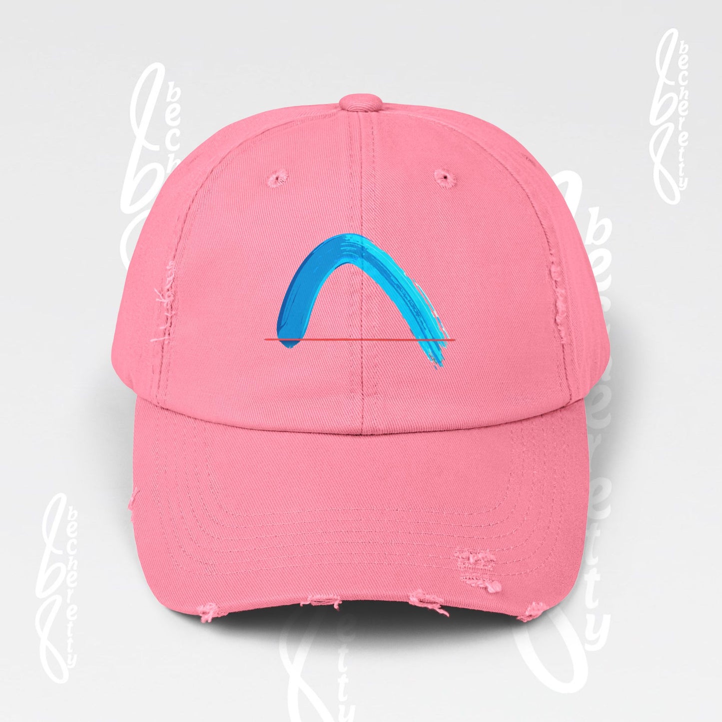 Distressed Cap - Abstract Design Art Graphic Becheretty - Unisex Headwear - Unique touch to everyday outfits