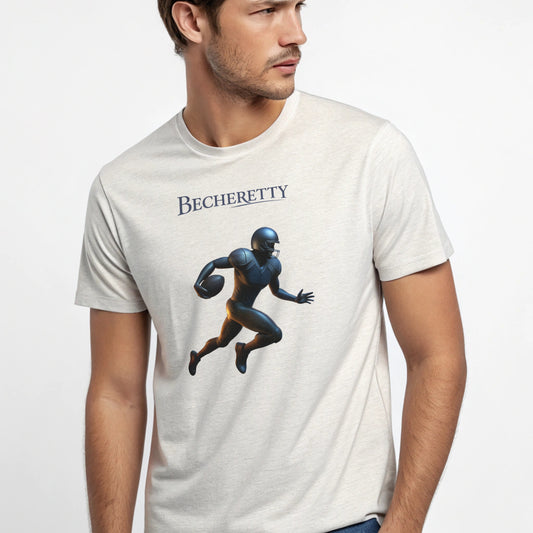American Football graphic silhouette, with the light reflected on his body. Becheretty, Game Day Outfit - Perfect Gift for Him
