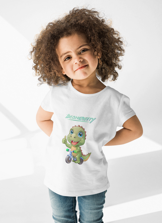Toddler T-Shirt with a Cute Dino graphic Becheretty Playful Design - Birthday Gift Idea