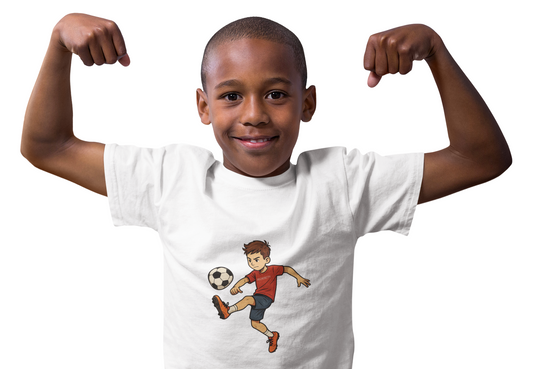 Kids Soccer Tee - Becheretty - Perfect for Sports Fans, Birthday Gifts, Team Outfits, Playdates, Summer Fun