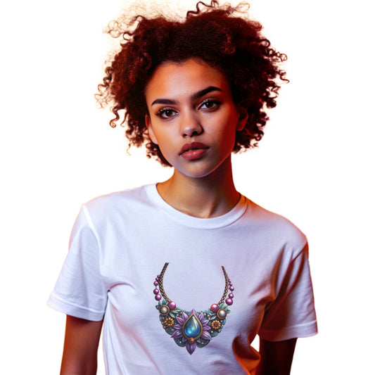 Colorful Necklace Design - Bohemian Inspire - Short Sleeve T'Shirt - Perfect gift for women