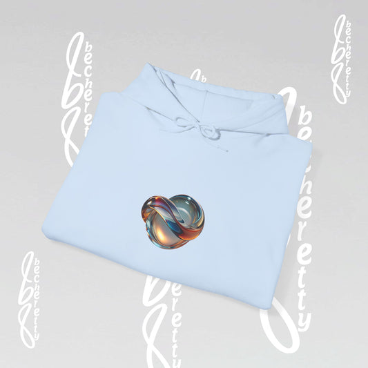 Artistic Graphic Hoodie - Becheretty Futuristic Ring Design 