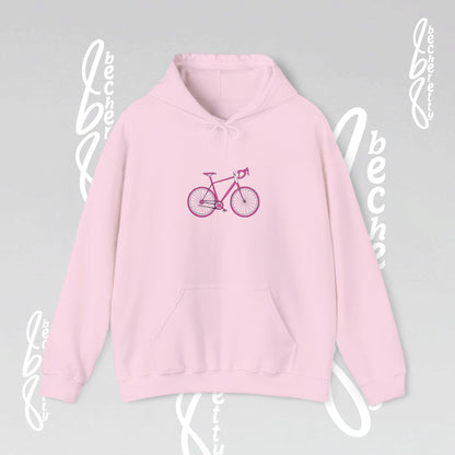 Hoodie Becheretty "Pink Bike "Minimalist Graphic Design" Perfect Gift for Bike Lovers - Casual