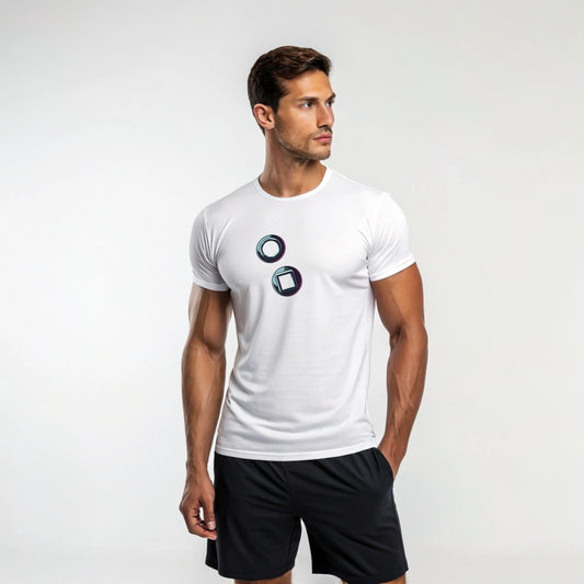 Two circles That's it - Graphic minimalist Tee, Unisex - Becheretty Design - Casual Wear