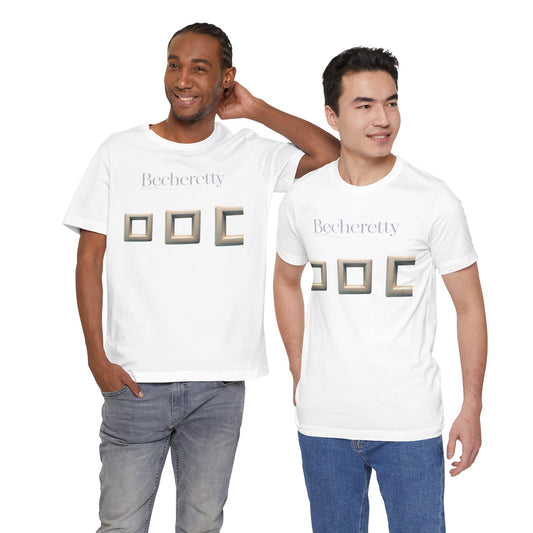 Tree squares 3D Minimalist Graphic, with Becheretty name - Artistic Everyday wear, Unique gift
