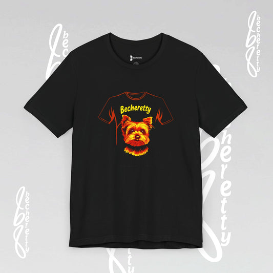 Yorkshire Graphic Tee Becheretty - Artistic Design for Yorkie Lovers - Casual wear